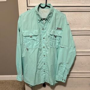 Columbia Men's Light Teal Shirt Jacket